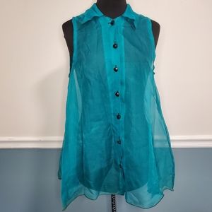 Sheer button up blouse